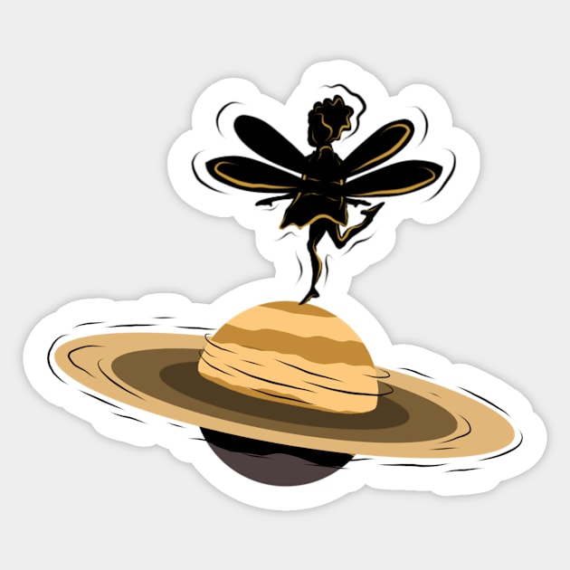 Magic fairies and planet mars Sticker by SGH